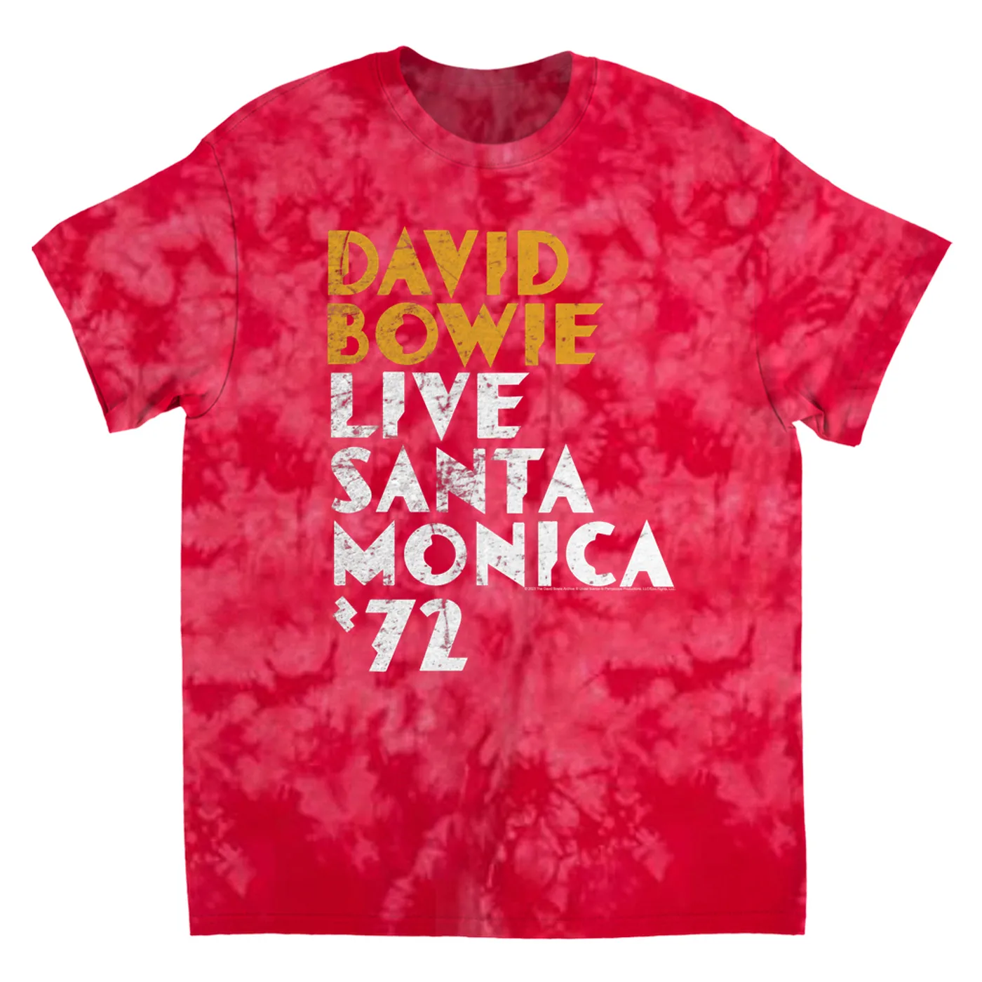 David Bowie T-Shirt | David Bowie Live At Santa Monica 1972 (Merchbar Exclusive) David Bowie Tie Dye Shirt