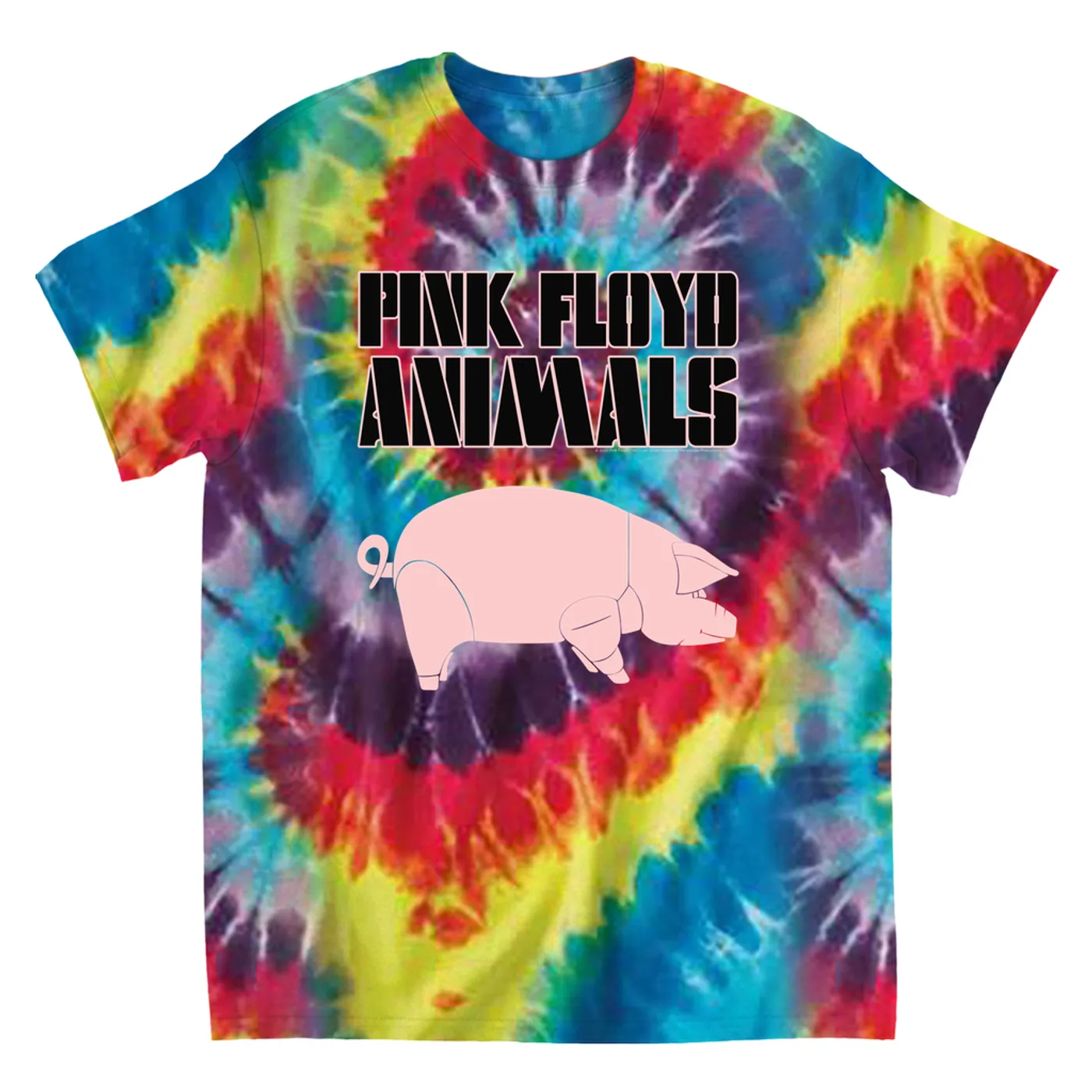 Pink Floyd T-Shirt | Animals Album Pig (Merchbar Exclusive) Pink Floyd Tie Dye Shirt