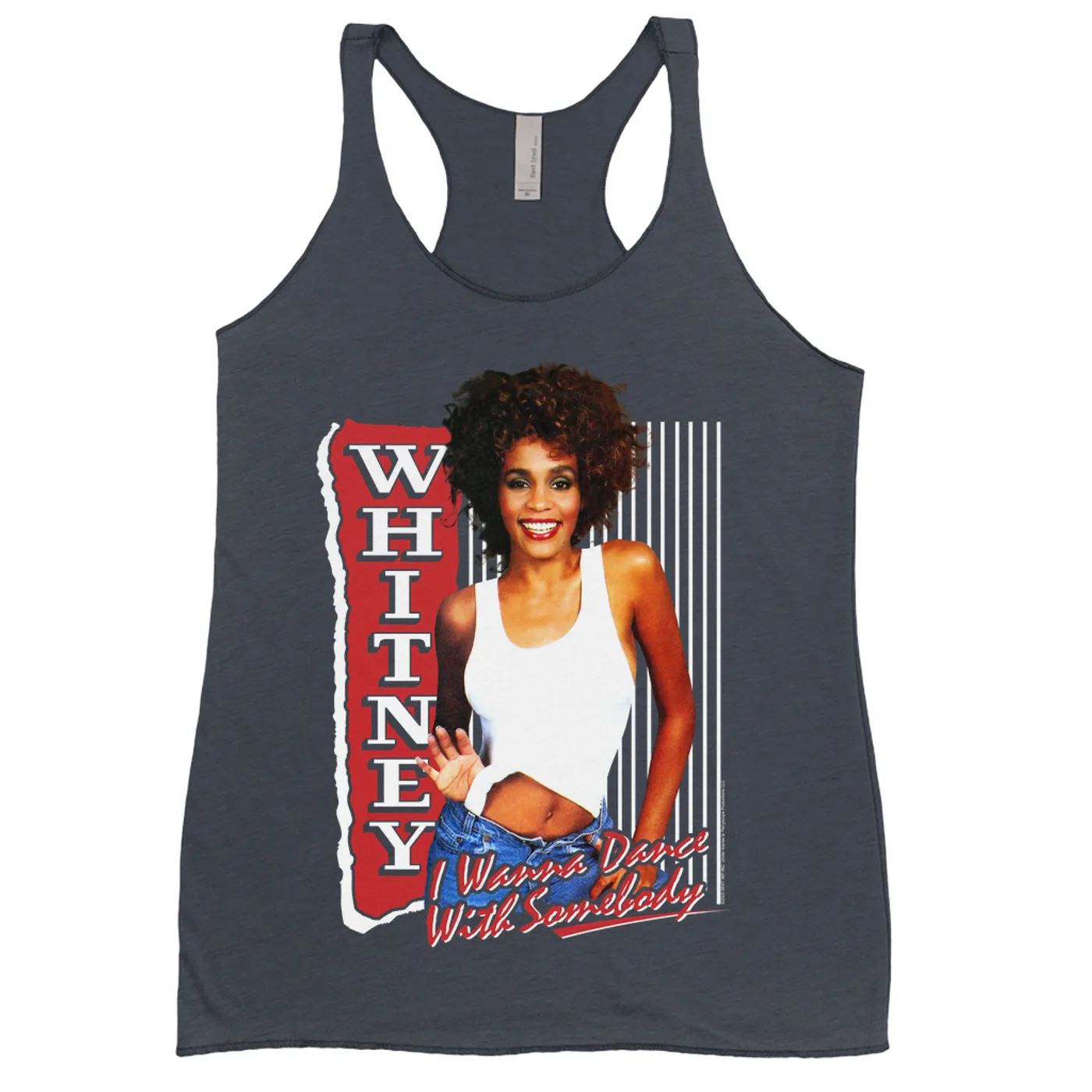 Whitney Houston Ladies' Tank Top | I Wanna Dance With Somebody Red Design Whitney Houston Shirt