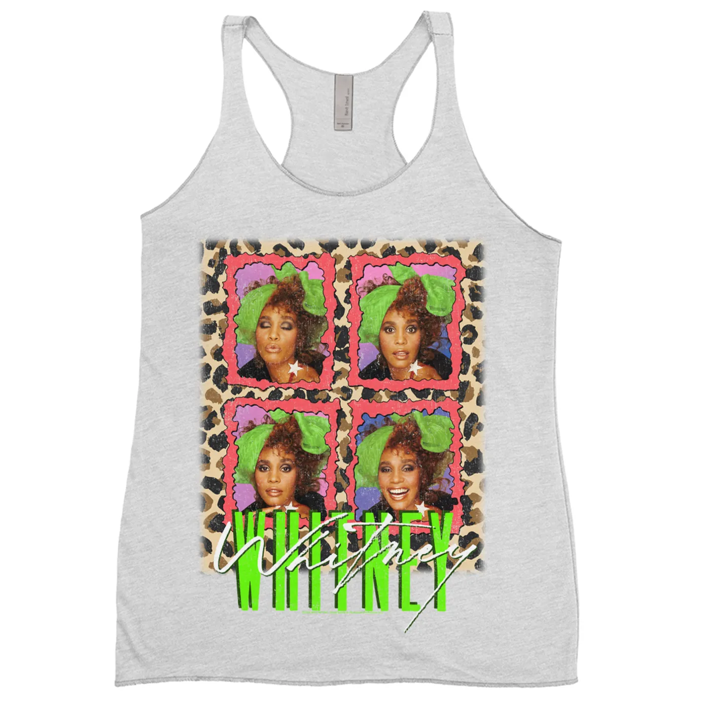 Whitney Houston Ladies' Tank Top | Leopard Pop Art (Merchbar Exclusive) Whitney Houston Shirt