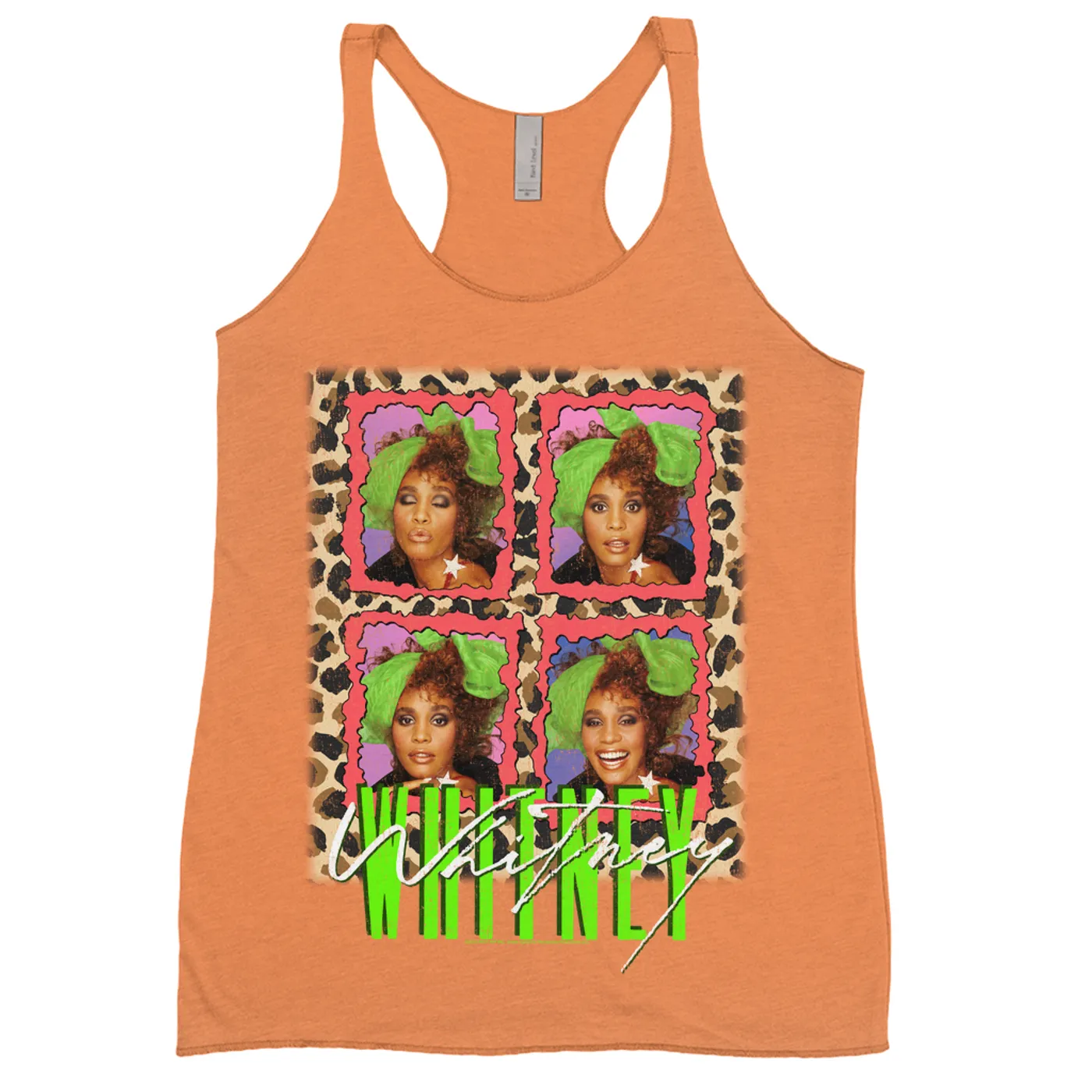 Whitney Houston Ladies' Tank Top | Leopard Pop Art (Merchbar Exclusive) Whitney Houston Shirt
