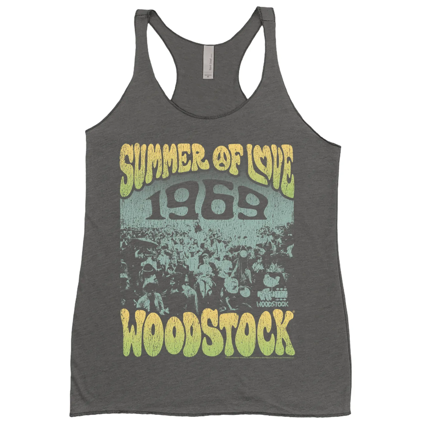 Woodstock Ladies' Tank Top | 1969 Summer Of Love Distressed Woodstock Shirt