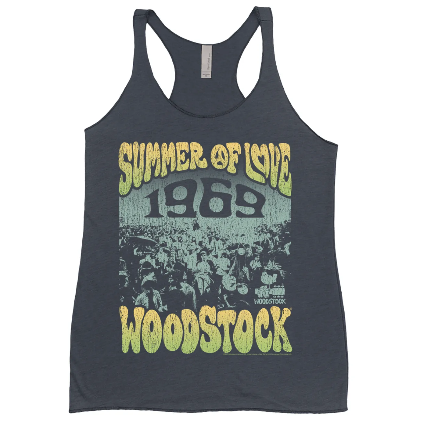 Woodstock Ladies' Tank Top | 1969 Summer Of Love Distressed Woodstock Shirt