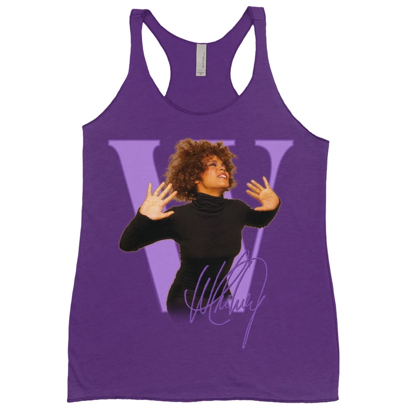 Whitney Houston Ladies' Tank Top | Purple "W" Is For Whitney (Merchbar Exclusive) Whitney Houston Shirt