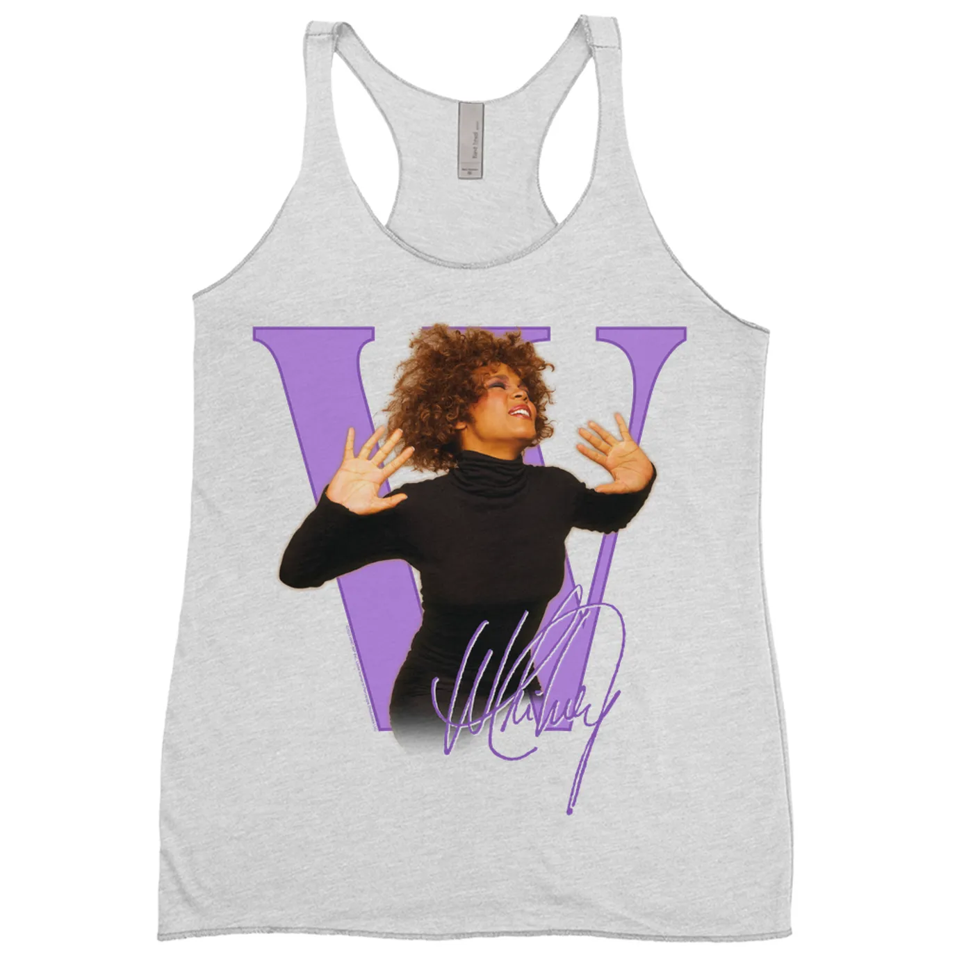 Whitney Houston Ladies' Tank Top | Purple "W" Is For Whitney (Merchbar Exclusive) Whitney Houston Shirt