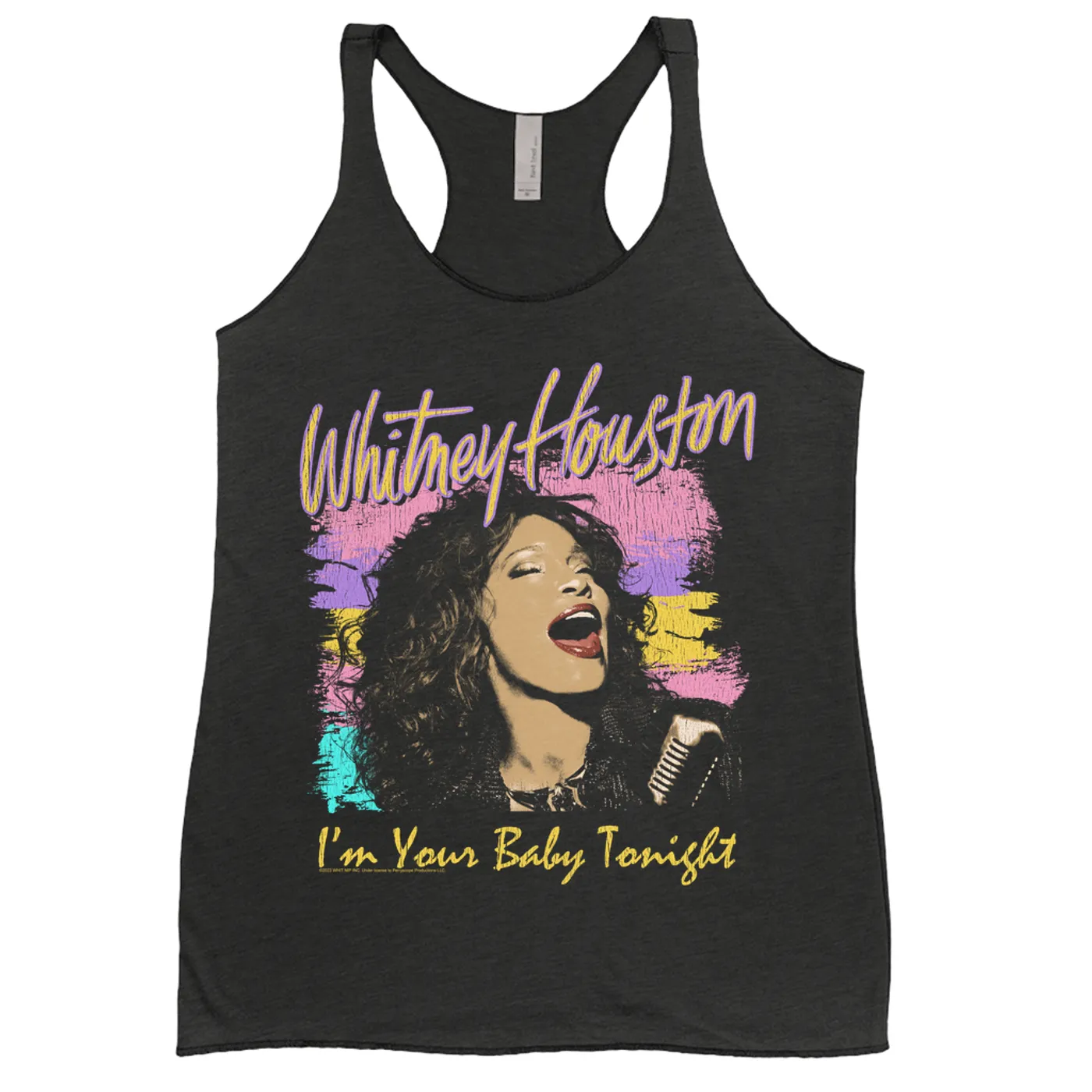 Whitney Houston Ladies' Tank Top | I'm Your Baby Tonight Colorful Illustration Whitney Houston Shirt