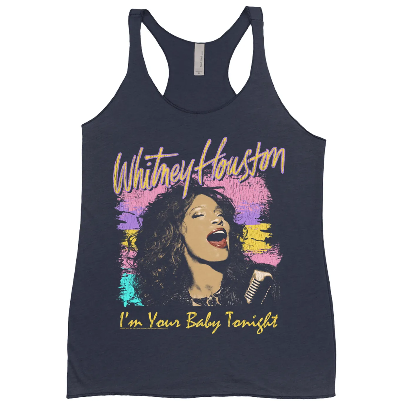 Whitney Houston Ladies' Tank Top | I'm Your Baby Tonight Colorful Illustration Whitney Houston Shirt