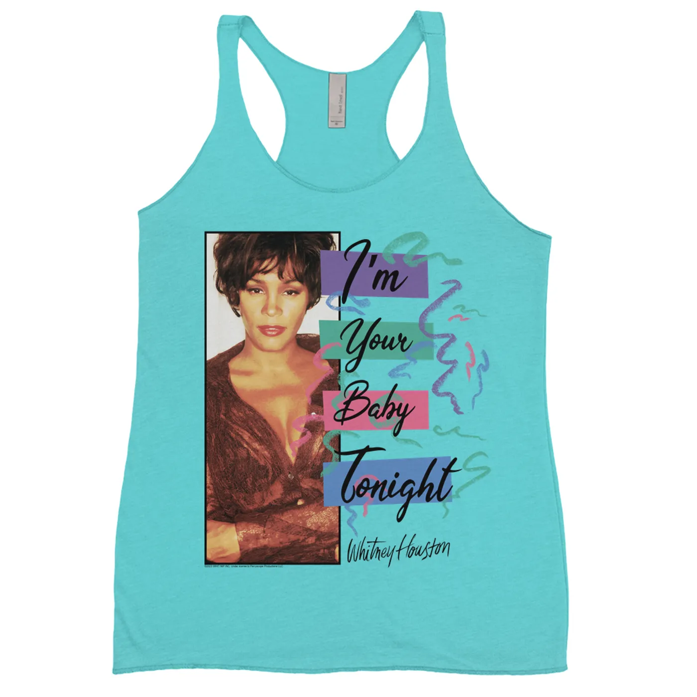 Whitney Houston Ladies' Tank Top | I'm Your Baby Tonight Pastel Party (Merchbar Exclusive) Whitney Houston Shirt