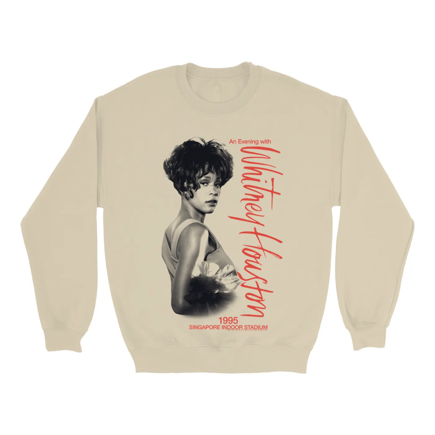 Whitney Houston Sweatshirt | 1995 Singapore Indoor Stadium Whitney Houston Sweatshirt