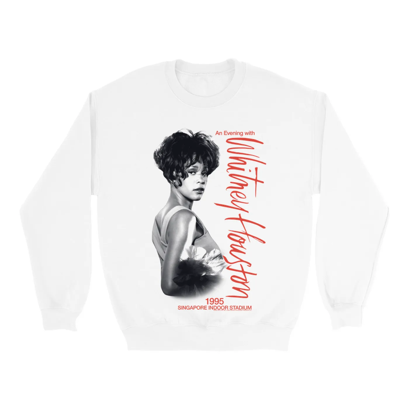 Whitney Houston Sweatshirt | 1995 Singapore Indoor Stadium Whitney Houston Sweatshirt