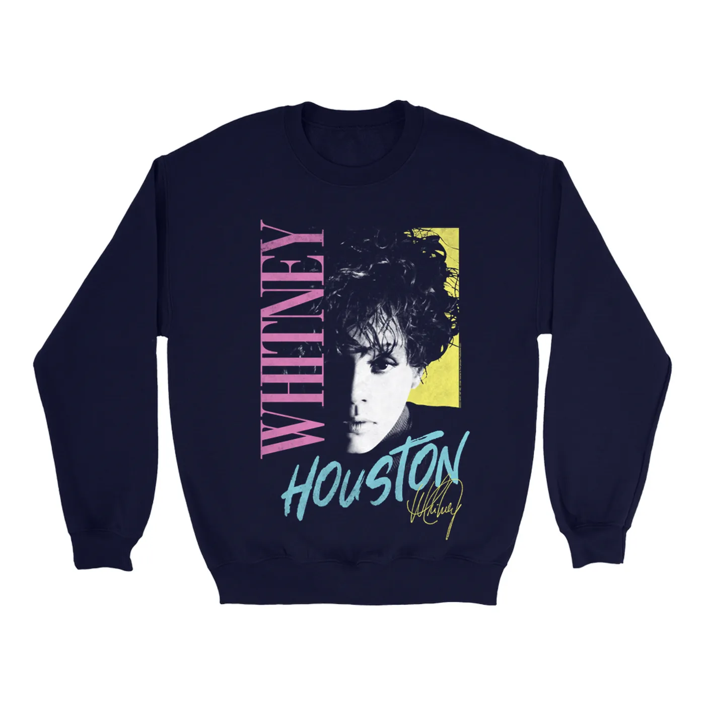 Whitney Houston Sweatshirt | Pastels Close Up (Merchbar Exclusive) Whitney Houston Sweatshirt