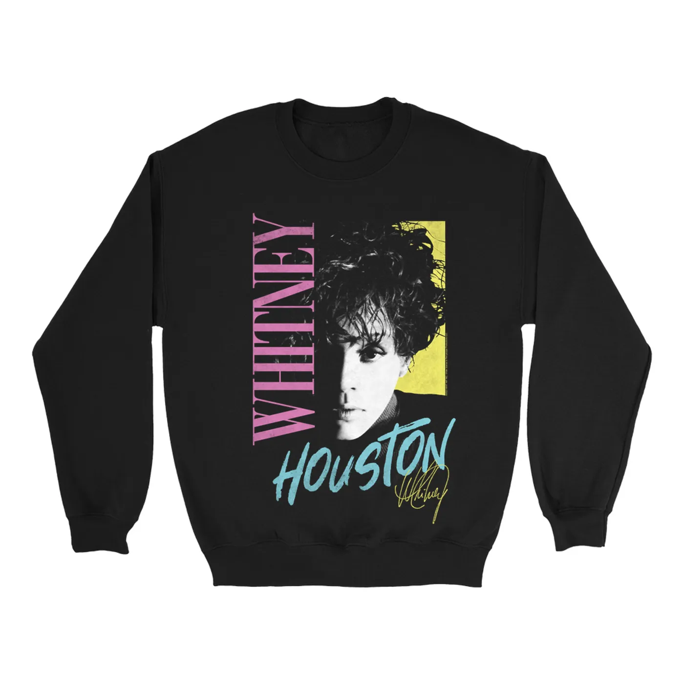 Whitney Houston Sweatshirt | Pastels Close Up (Merchbar Exclusive) Whitney Houston Sweatshirt
