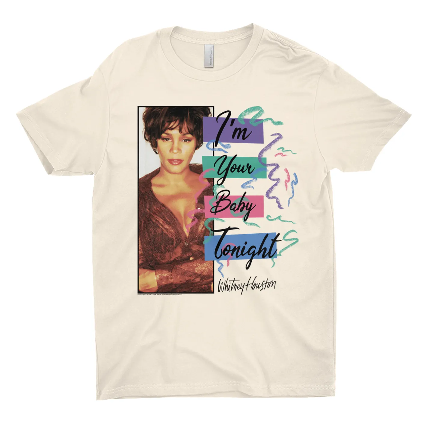Whitney Houston T-Shirt | I'm Your Baby Tonight Pastel Party (Merchbar Exclusive) Whitney Houston Shirt