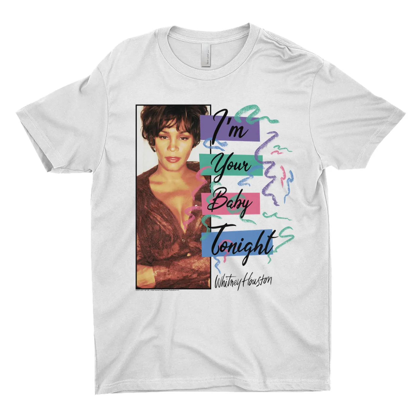 Whitney Houston T-Shirt | I'm Your Baby Tonight Pastel Party (Merchbar Exclusive) Whitney Houston Shirt