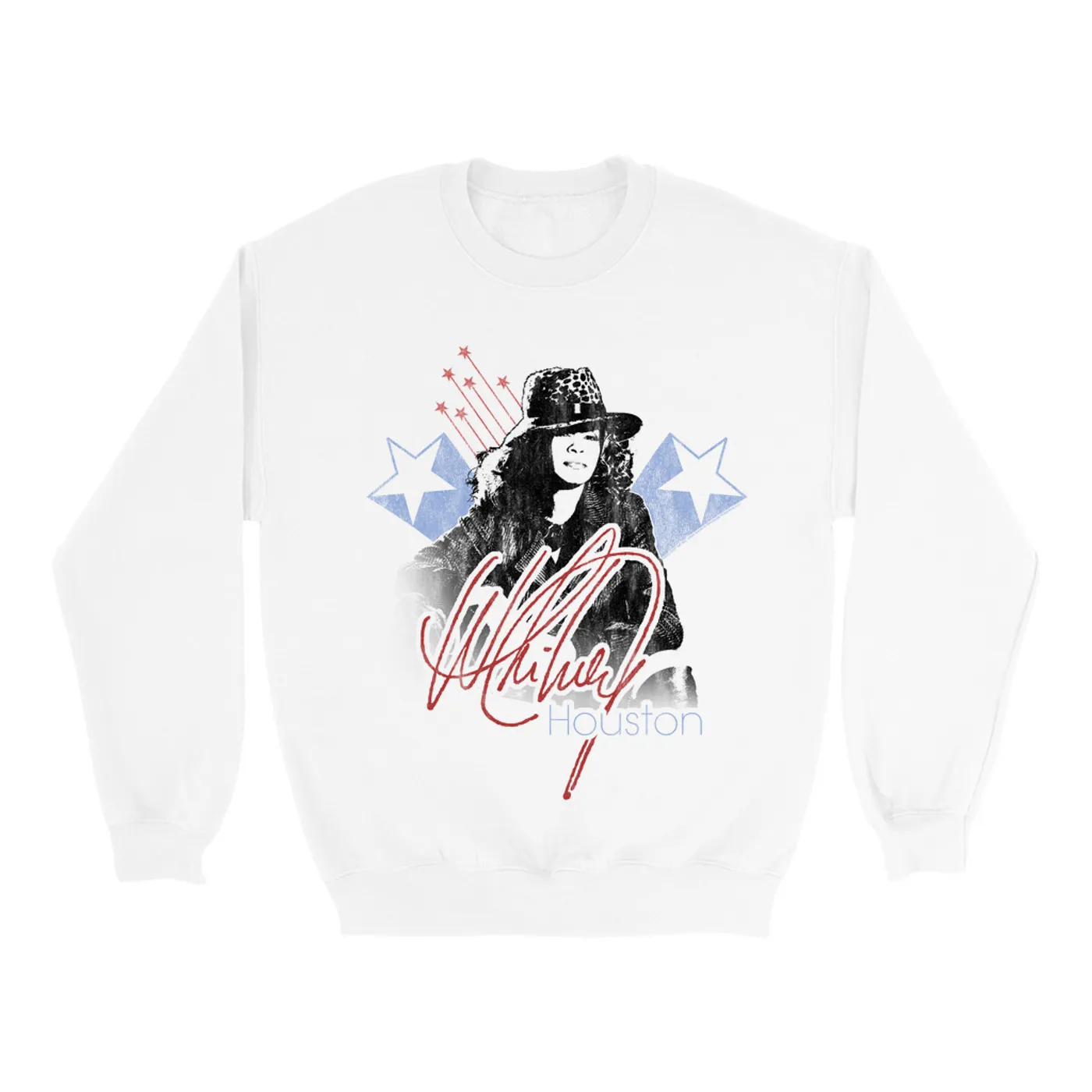 Whitney Houston Sweatshirt | Shooting Stars Image Whitney Houston Sweatshirt
