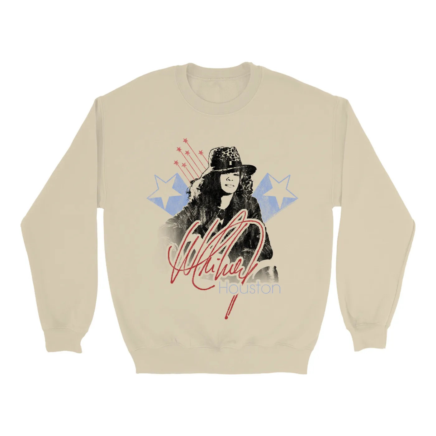 Whitney Houston Sweatshirt | Shooting Stars Image Whitney Houston Sweatshirt