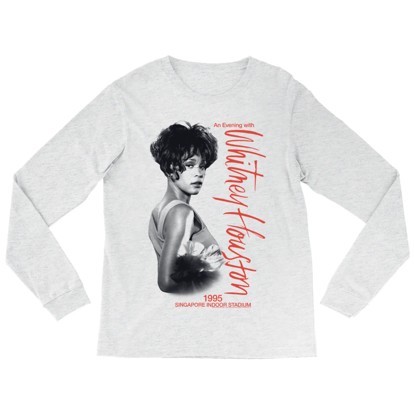Whitney Houston Long Sleeve Shirt | 1995 Singapore Indoor Stadium Whitney Houston Shirt