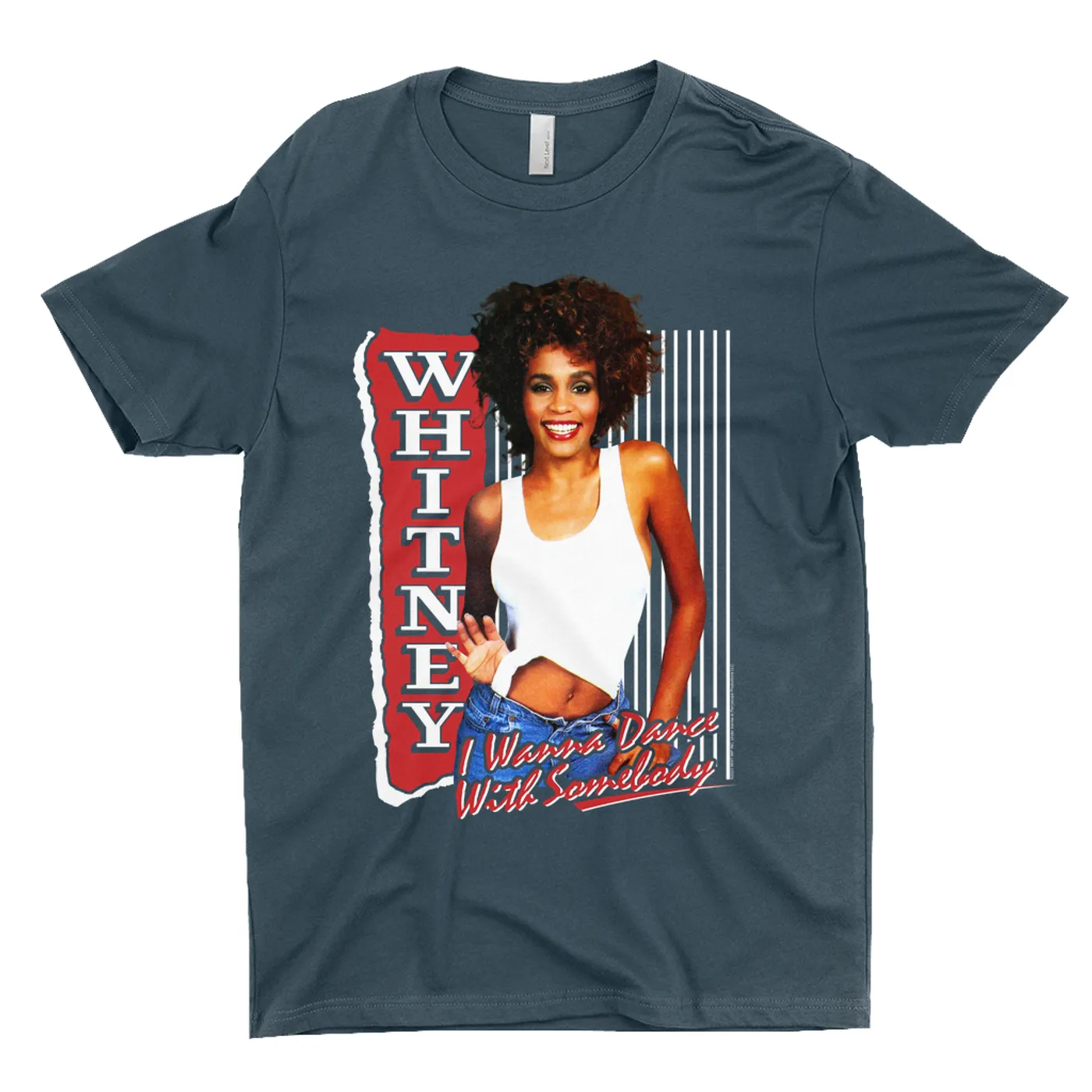 Whitney Houston T-Shirt | I Wanna Dance With Somebody Red Design Whitney Houston Shirt