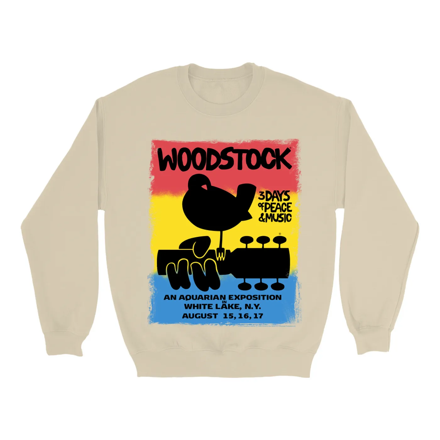 Woodstock Sweatshirt | Colorful Ombre Festival Poster Image Woodstock Sweatshirt