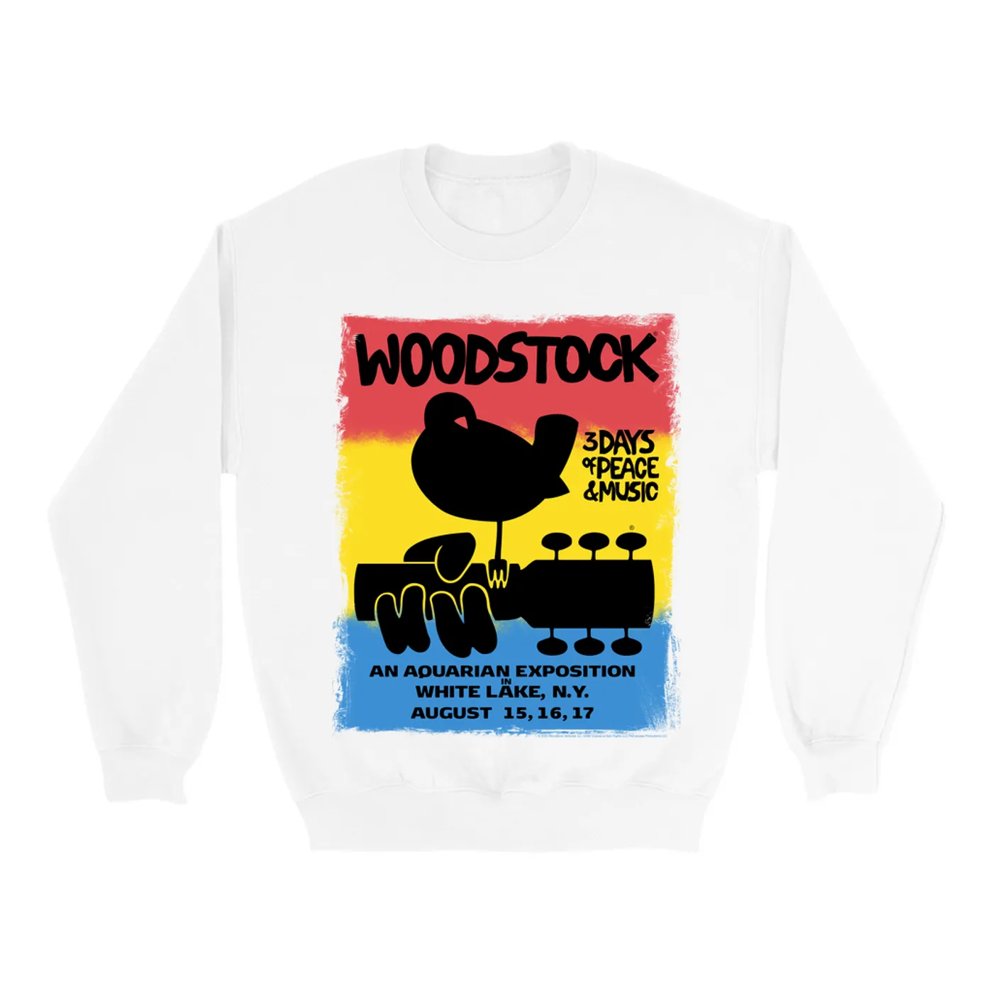 Woodstock Sweatshirt | Colorful Ombre Festival Poster Image Woodstock Sweatshirt