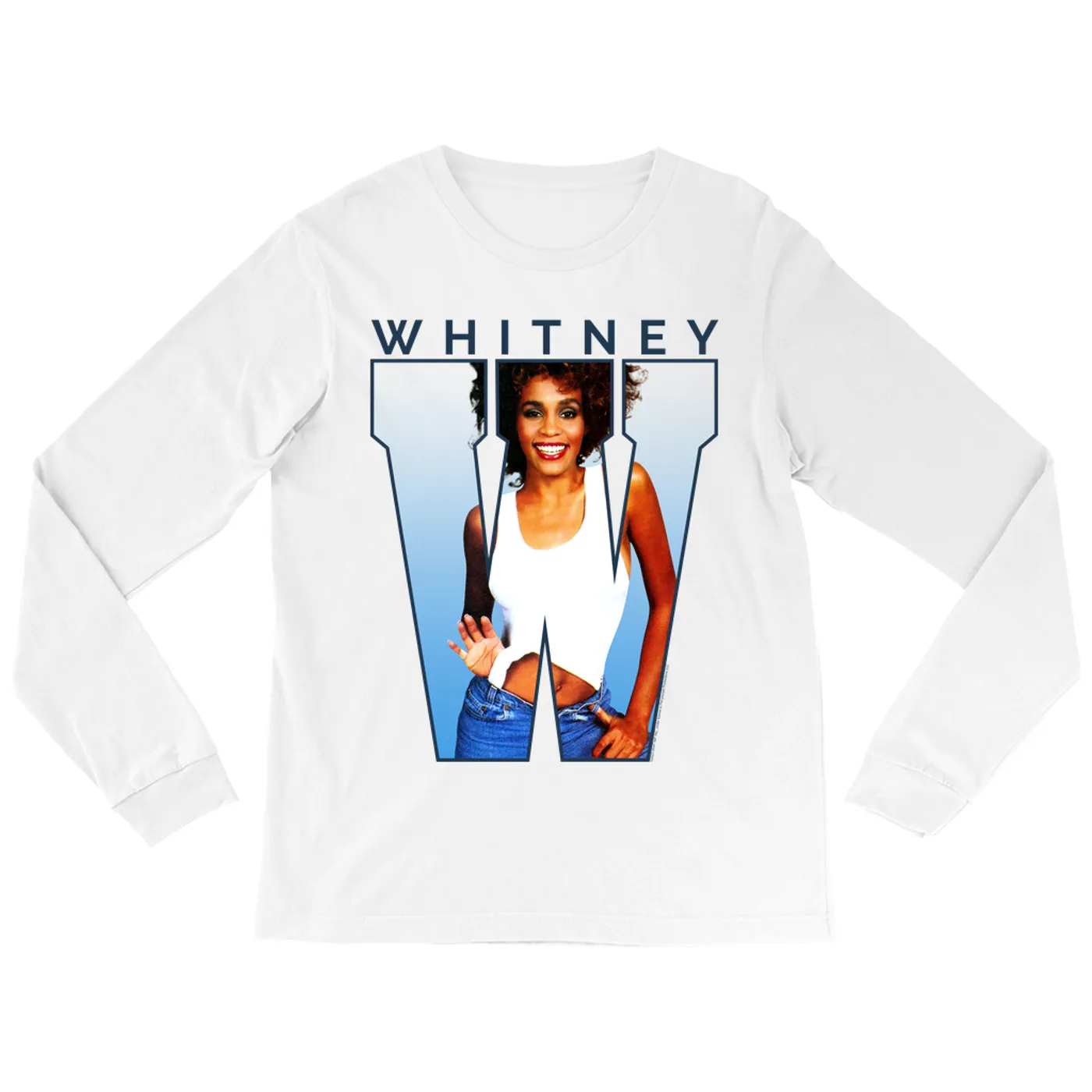 Whitney Houston Long Sleeve Shirt | 1987 "W" Is For Whitney (Merchbar Exclusive) Whitney Houston Shirt