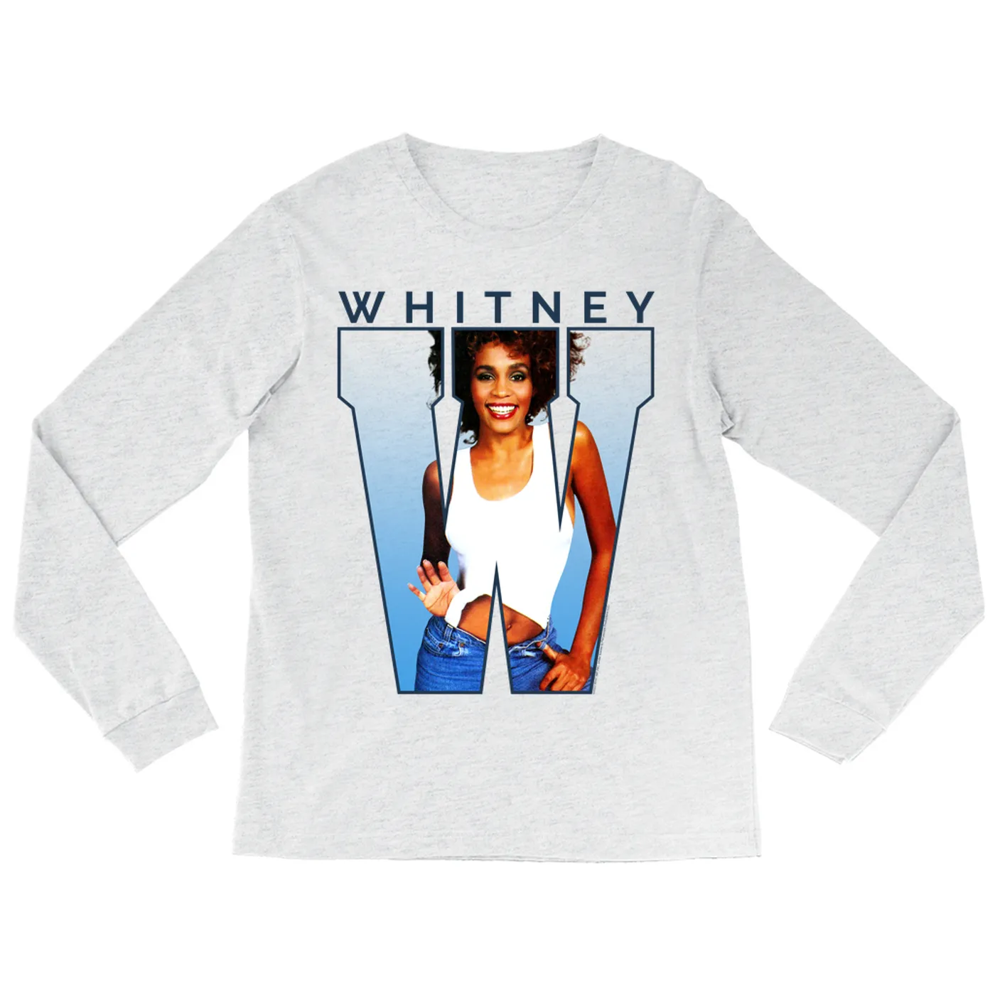 Whitney Houston Long Sleeve Shirt | 1987 "W" Is For Whitney (Merchbar Exclusive) Whitney Houston Shirt