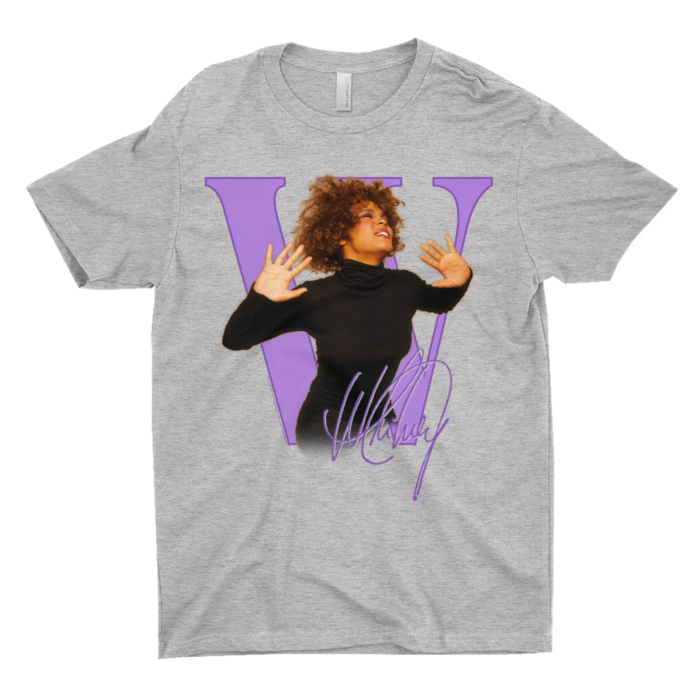 Whitney Houston T-Shirt | Purple "W" Is For Whitney (Merchbar Exclusive) Whitney Houston Shirt