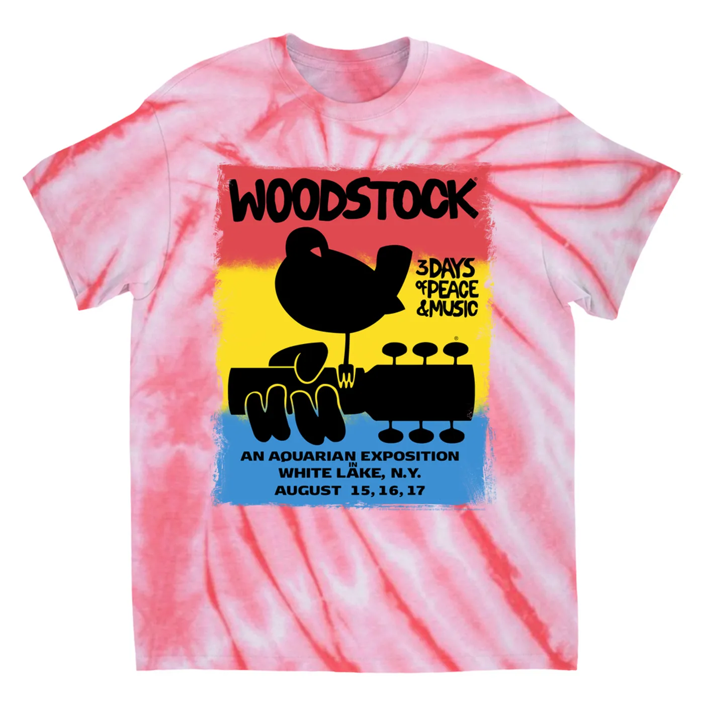 Woodstock T-Shirt | Colorful Ombre Festival Poster Image Woodstock Tie Dye Shirt