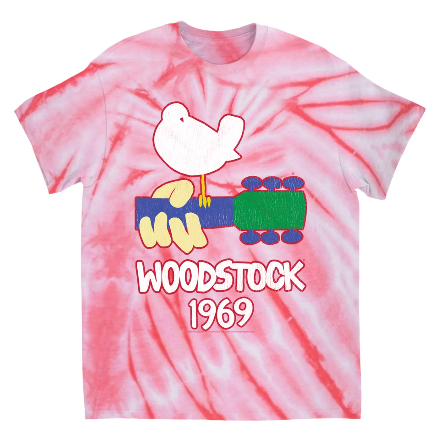 Woodstock T-Shirt | 1969 Music Festival Outline (Merchbar Exclusive) Woodstock Tie Dye Shirt
