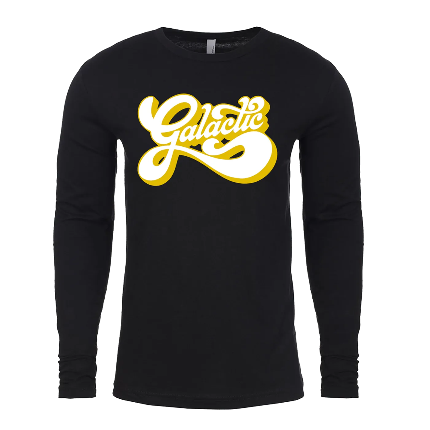 Galactic Unisex 70s Retro Black/Gold - Long Sleeve