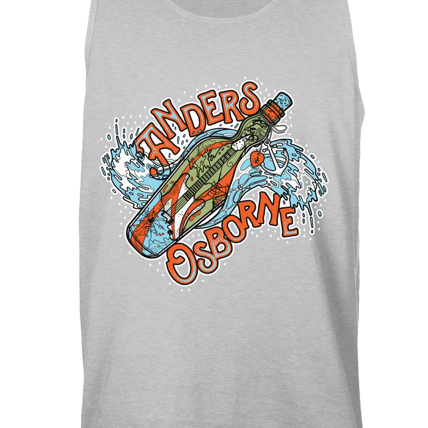Anders Osborne Unisex Message In A Bottle Tank - Athletic Grey