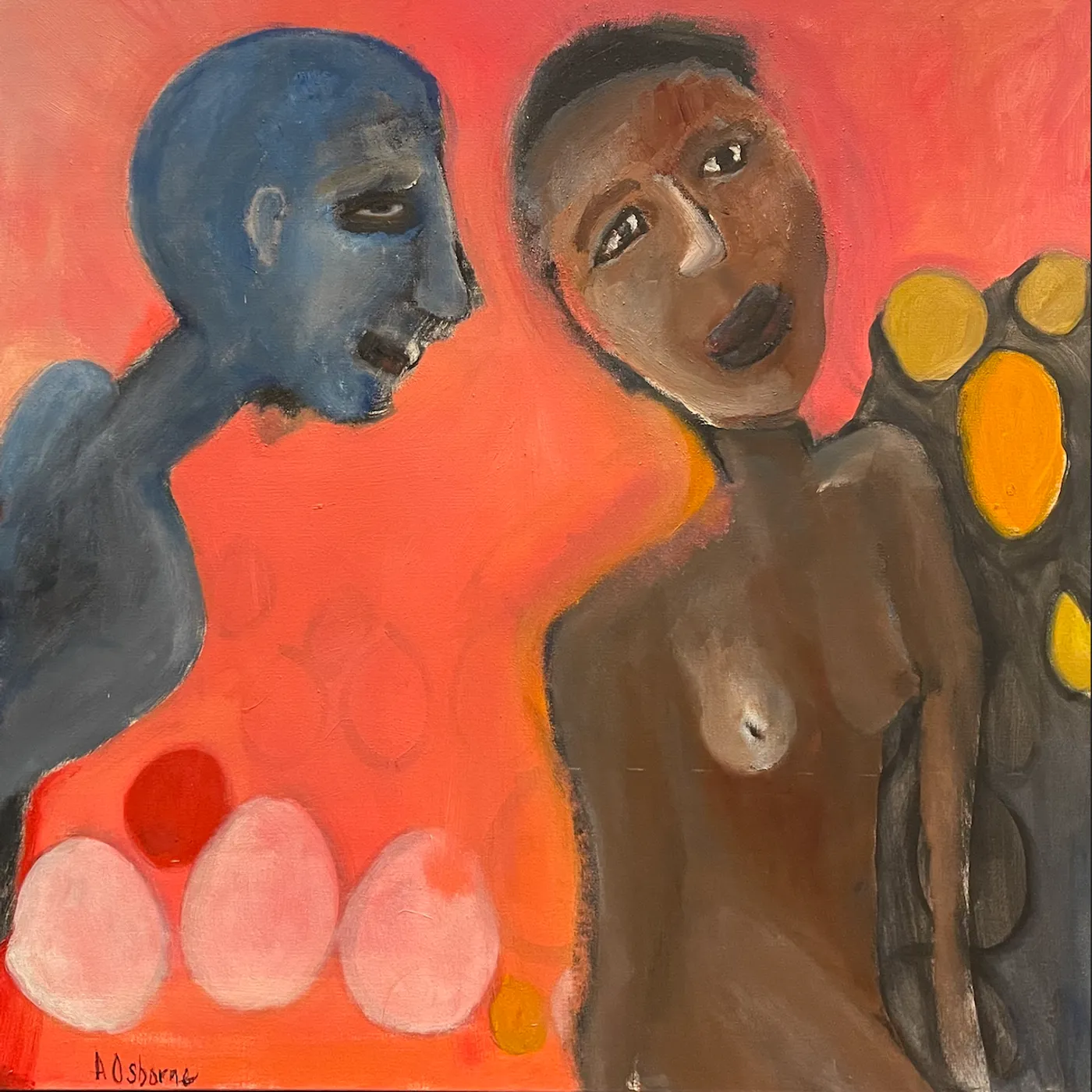 Anders Osborne "Bubbles, Couples in Love" - Oil on Canvas