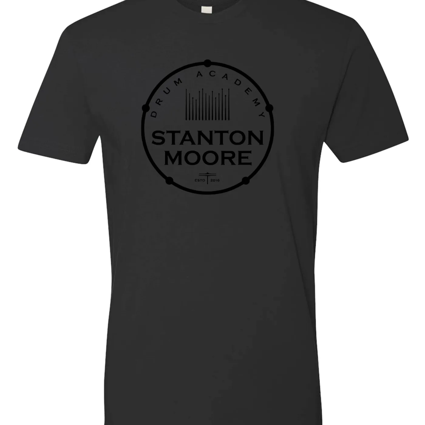 Stanton Moore Drum Academy Black on Black T-Shirt