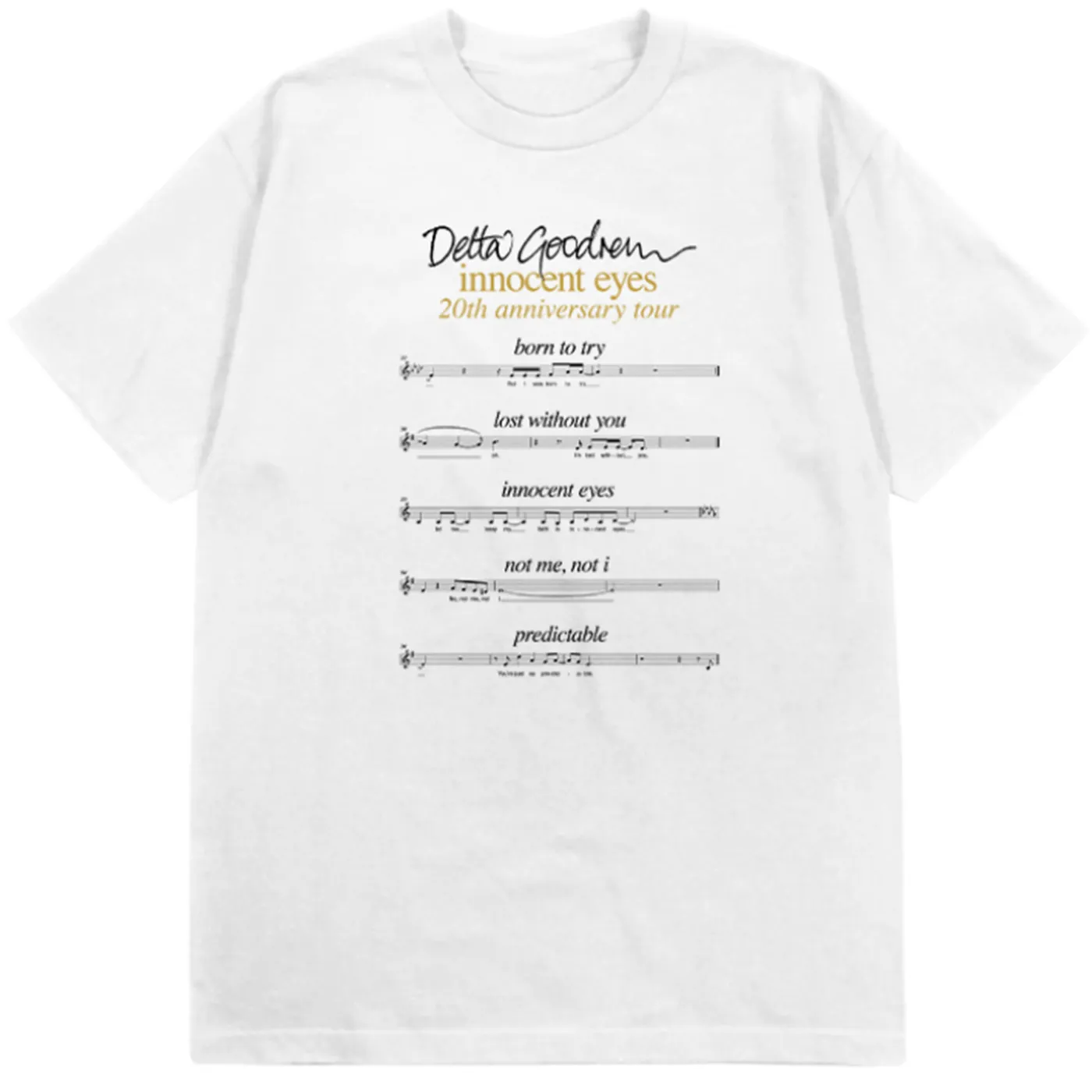 Delta Goodrem Innocent Eyes Sheet Music Tee
