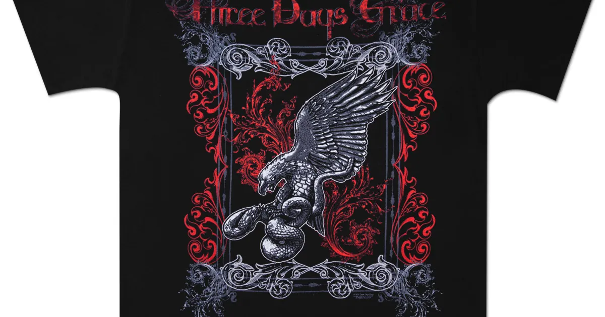 Three Days Grace グラフィックTシャツ ブラック Three Days Grace T-shirt, Men's and Women's Sizes (TDG-35001