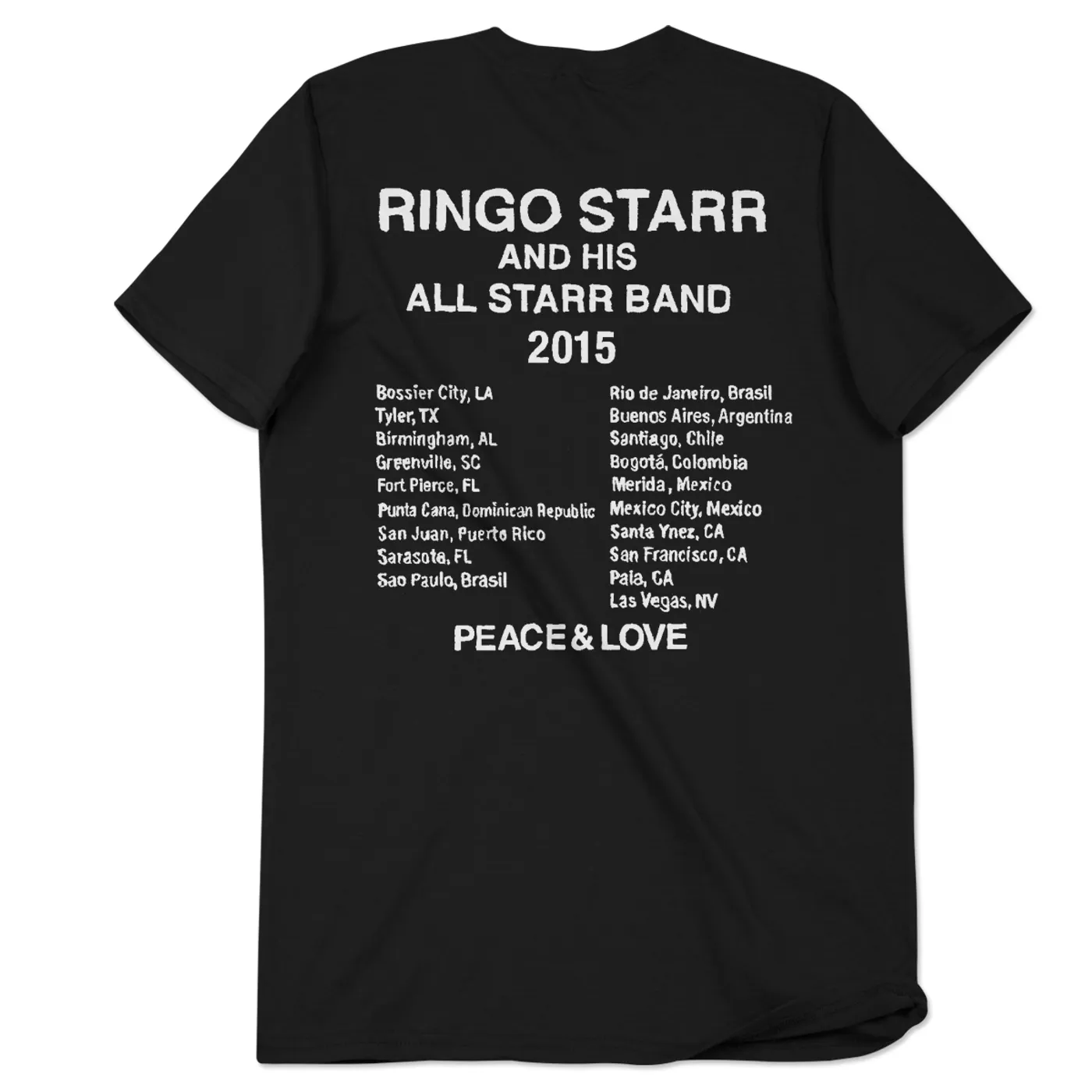 Ringo Starr PLR Photo Black Tour T-Shirt