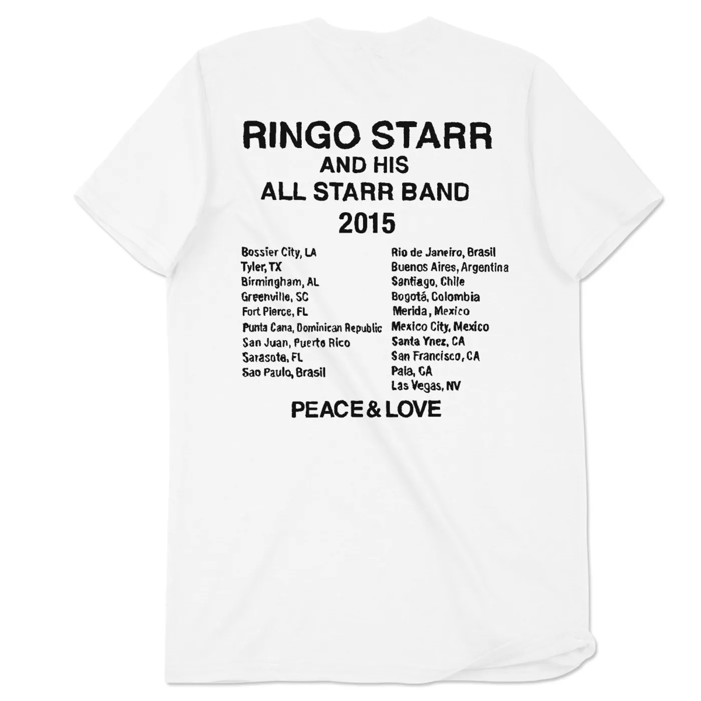 Ringo Starr Peace Star White Tour T-Shirt