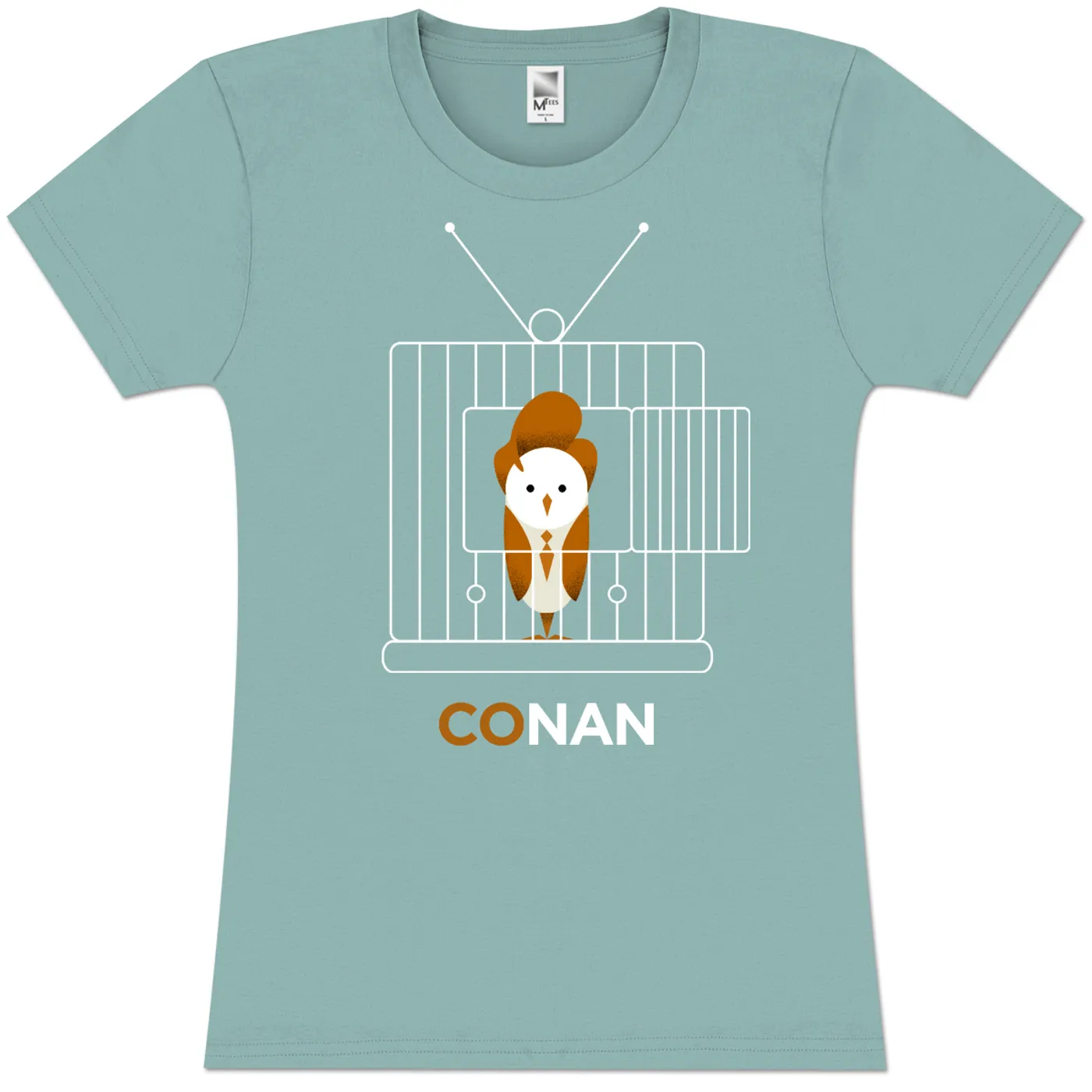 Team Coco Conan O'Brien Caged Conan Girlie T-Shirt