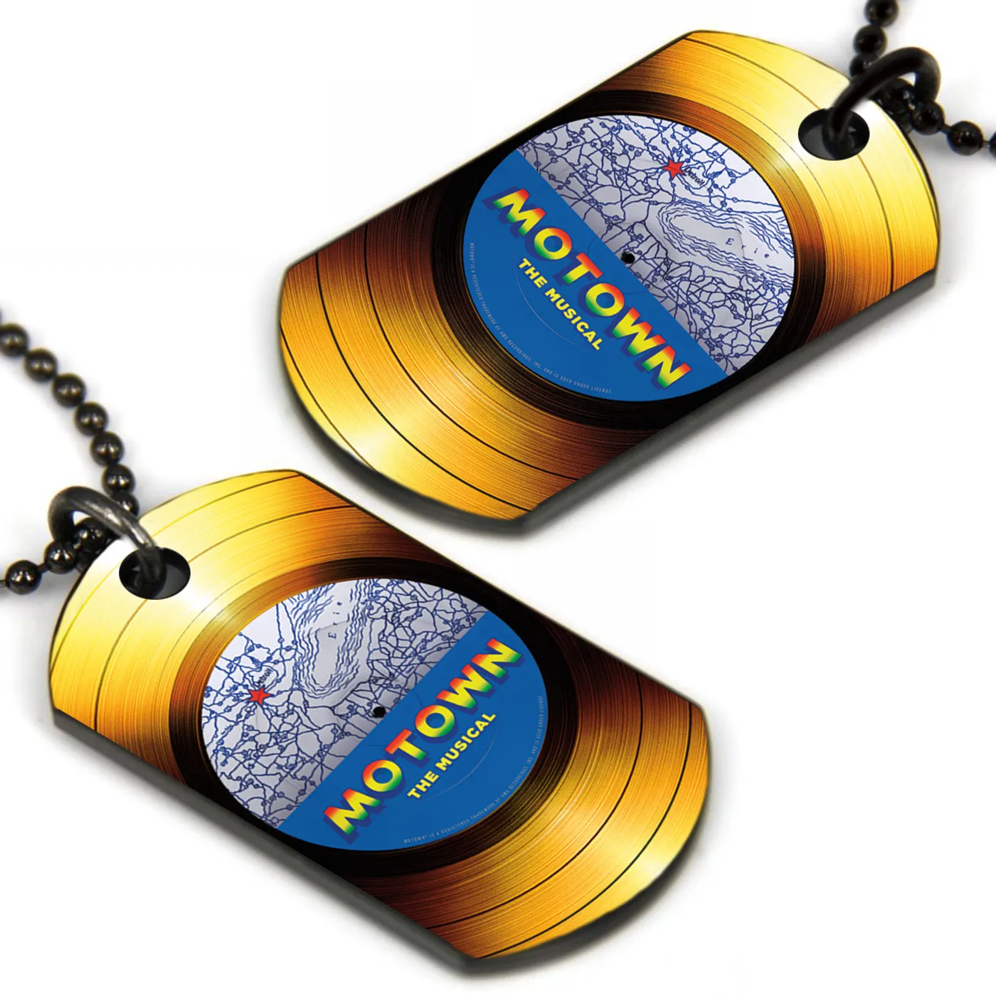 Motown The Musical Record Dog Tag w/ Chain
