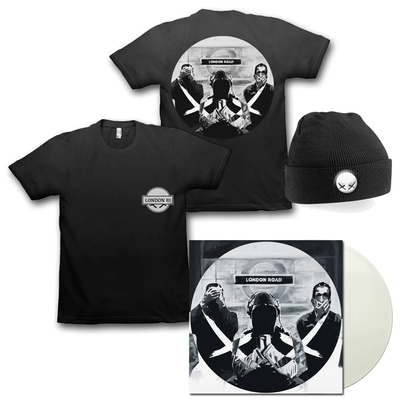 Modestep London Road White Vinyl + T-Shirt + Beanie Bundle