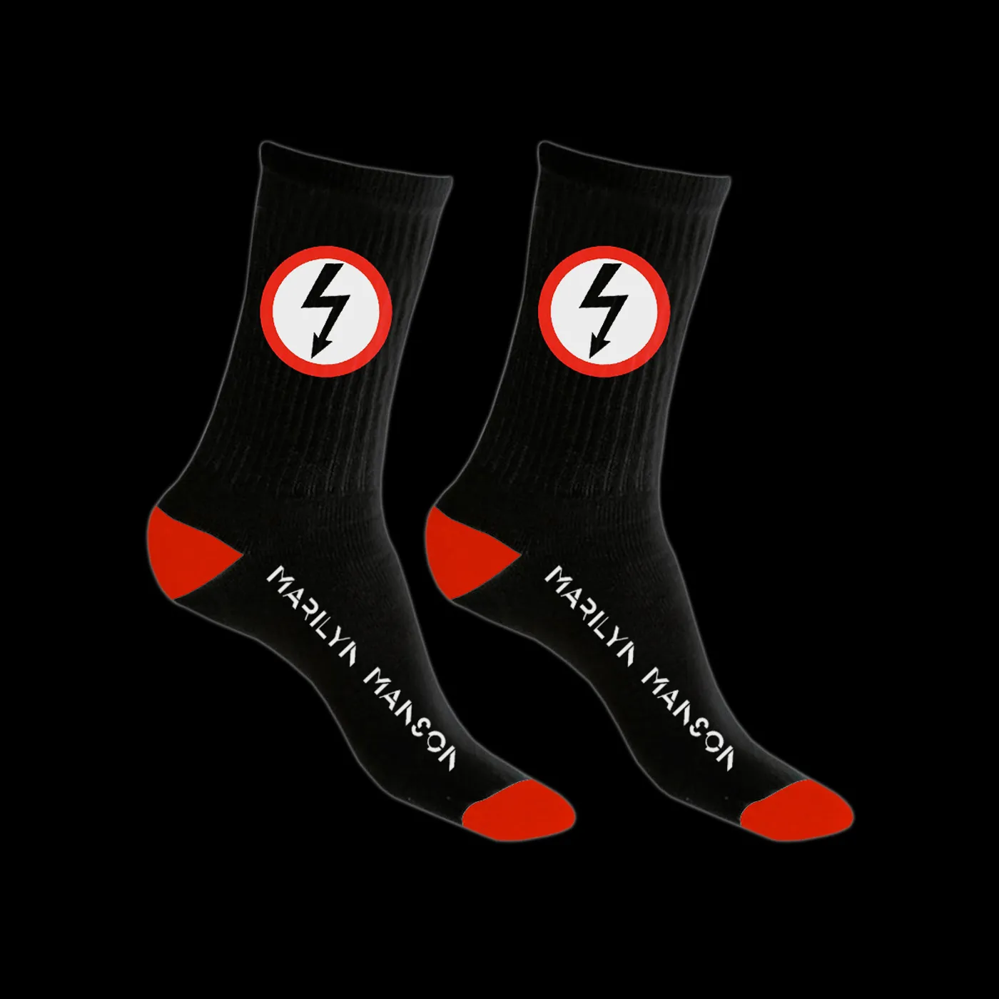 Marilyn Manson Bolt Logo Knit Socks