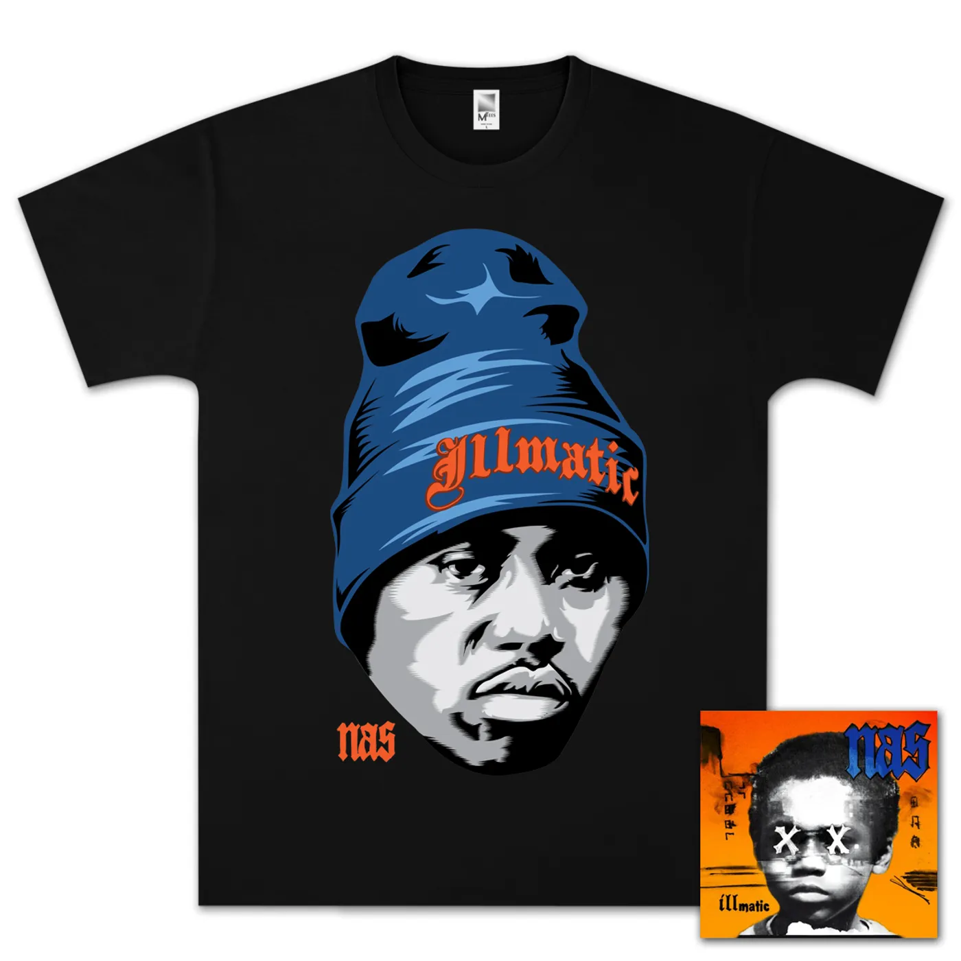 Nas Illmatic XX 20th Anniversary T-Shirt & CD Bundle