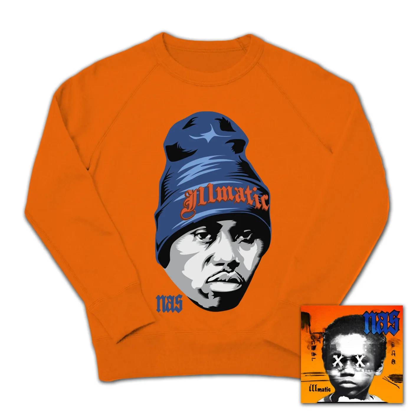 Nas Illmatic XX 20th Anniversary Crew & CD Bundle