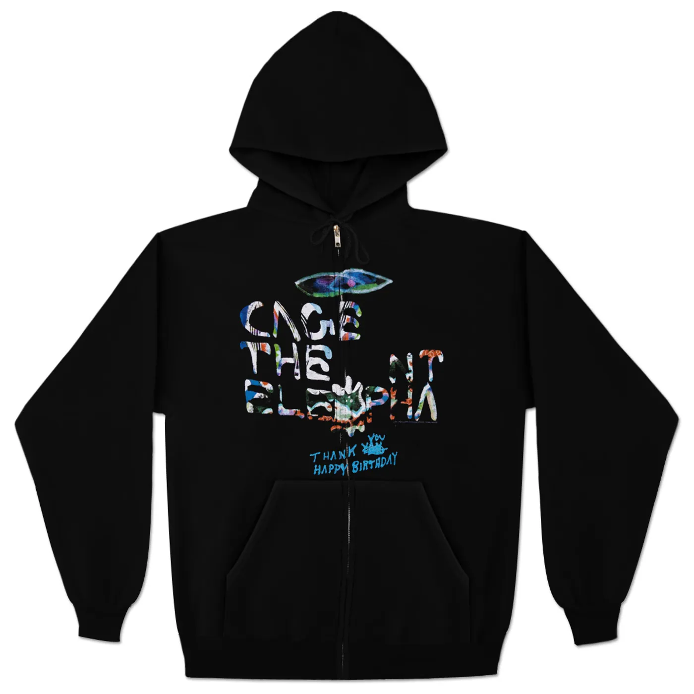 Cage The Elephant Thank You, Happy Birthday Zip Hoodie