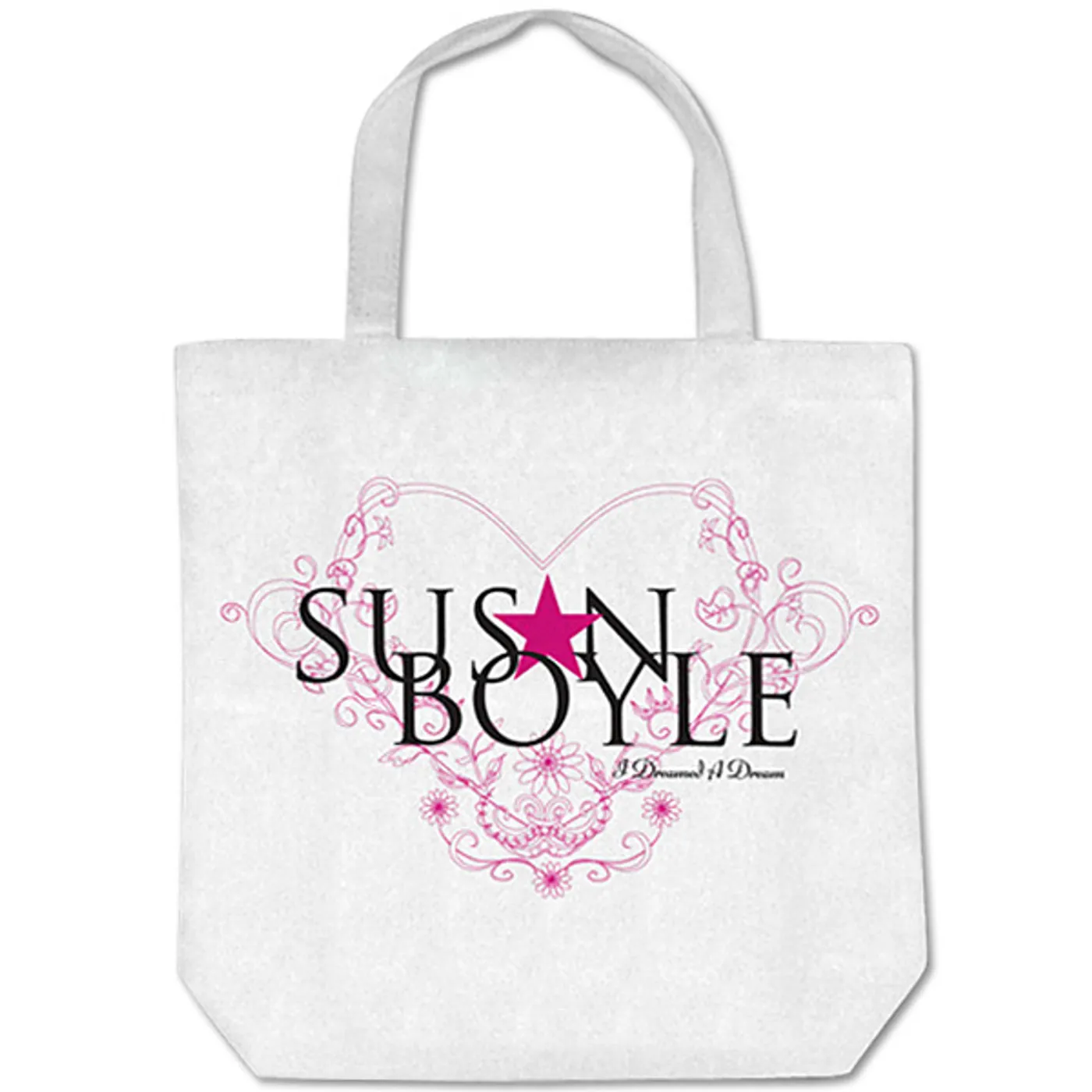 Susan Boyle Fleur Heart White Totebag
