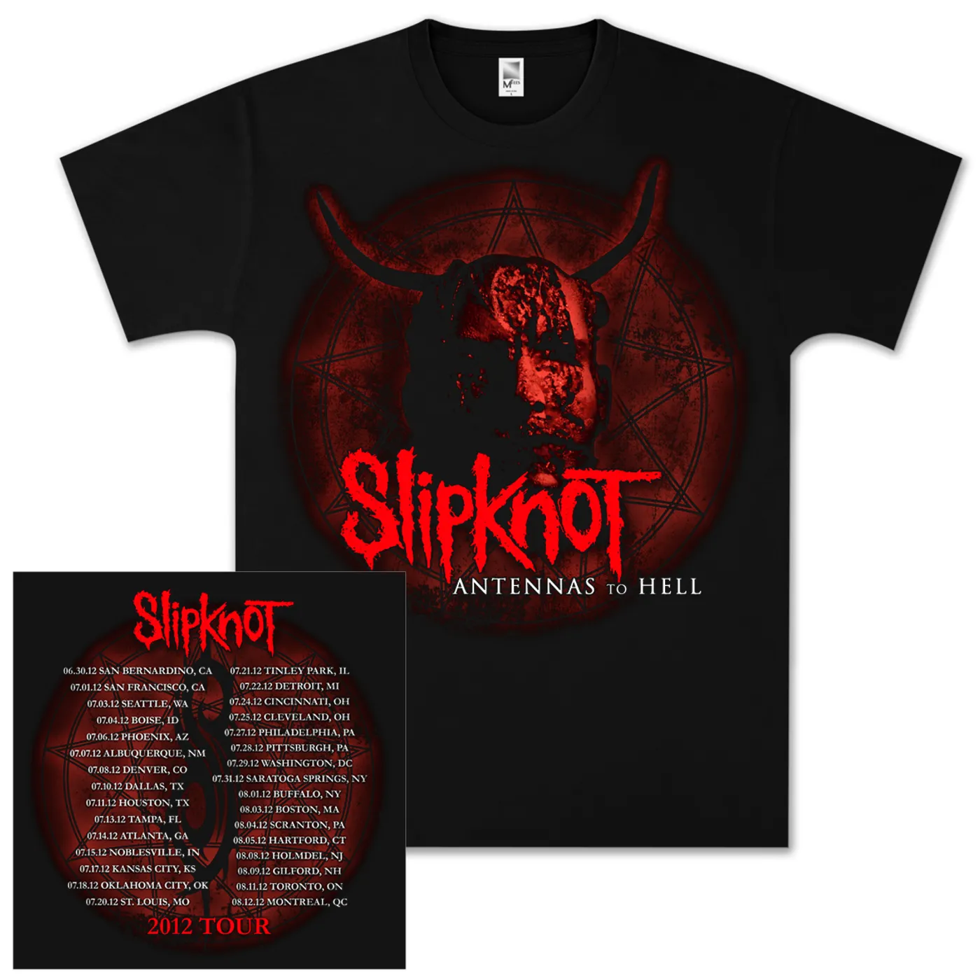 Slipknot Antennas From Hell Dateback Tour T-Shirt