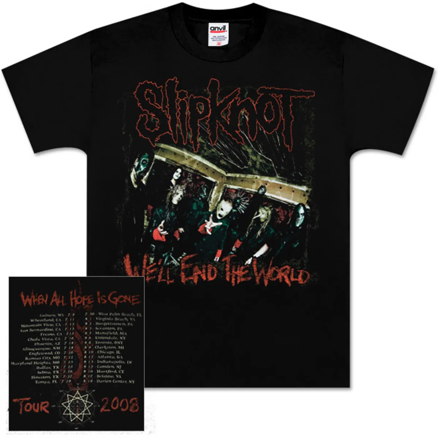 Slipknot All Hope Is Gone Tour T-Shirt