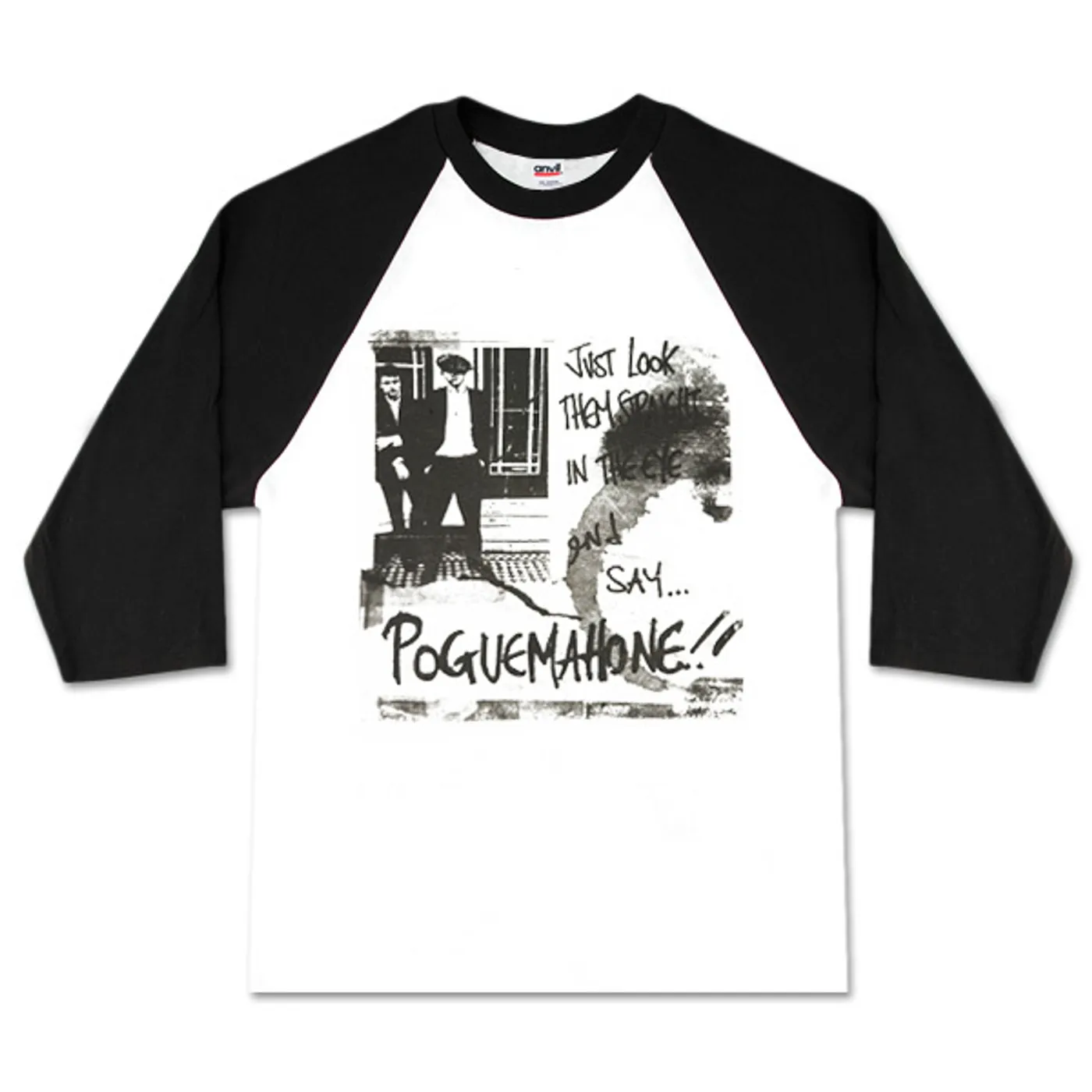 The Pogues White/Black Raglan