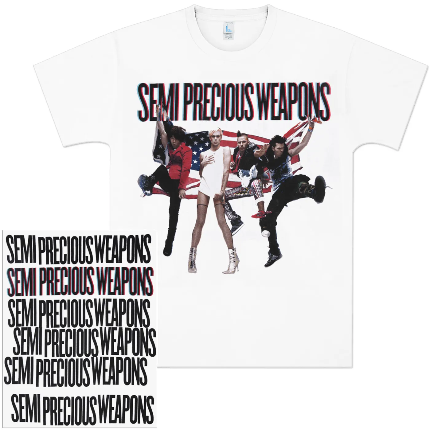 Semi Precious Weapons American Flag T-Shirt