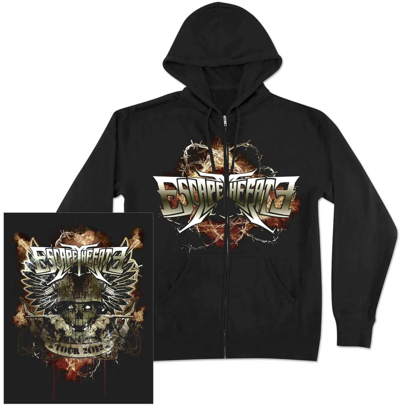 Escape The Fate Napalm Zip Hoodie